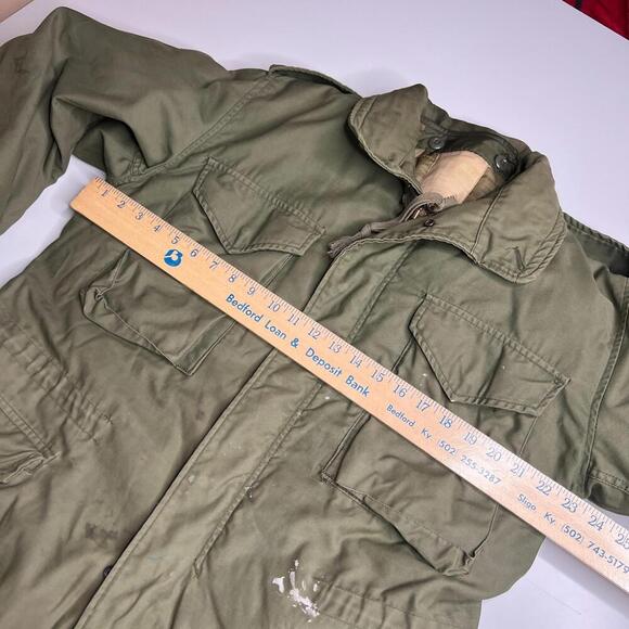 Vintage US Army M-65 Field Jacket w/ Liner Medium Regular OG-107 80s - Picture 6 of 15